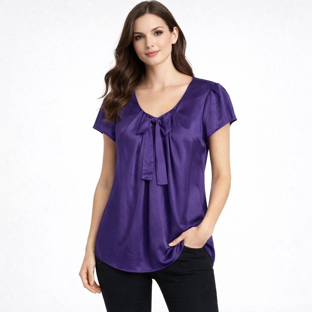 Express short sleeve purple top size medium